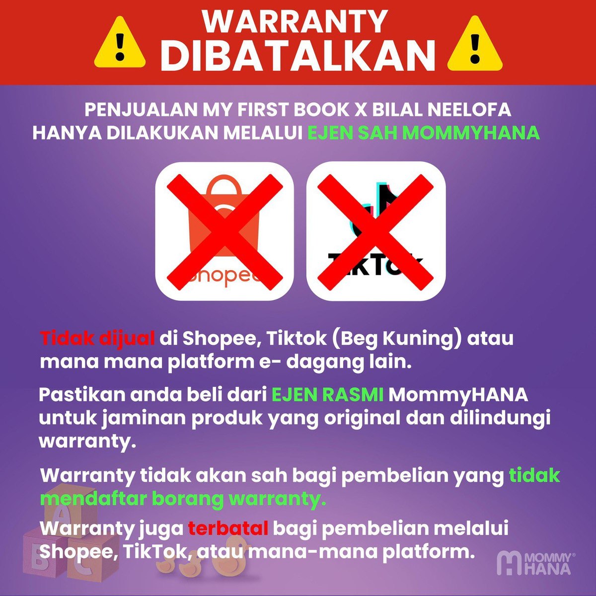 Warranty dibatalkan